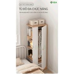 Tủ Quần Áo Đa Tầng Vân Gỗ Trắng - GP222.31 - Nội Thất IGA Việt Nam