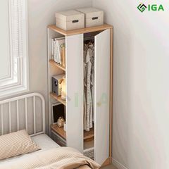Tủ Quần Áo Màu Vân Gỗ Trắng - GP222.31 - Nội Thất IGA Việt Nam
