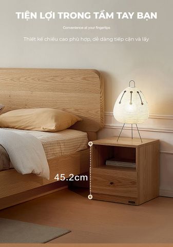 Tủ Đầu Giường Nhỏ Gọn Tối Giản, Gọn Gàng Cho Phòng Ngủ IGA - GP343