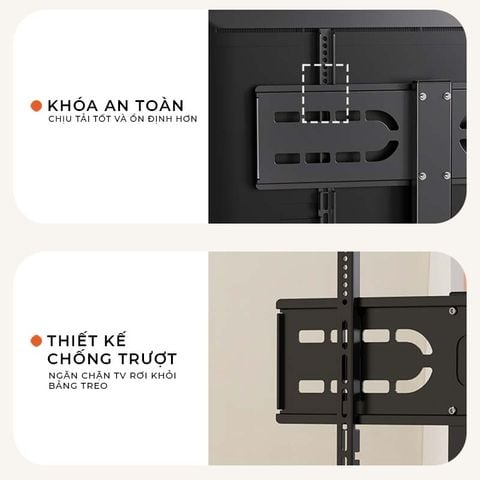 Kệ treo TV di động khung thép chống ghỉ loại nâng hạ - GM173.26 - Nội Thất IGA Việt Nam