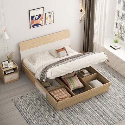 Giường Ngủ Hiện Đại Phong Cách Nhật Bản Có ngăn Chứa Đa Năng - GP244