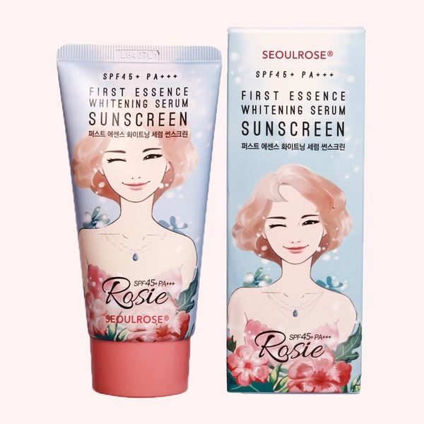  KEM CHỐNG NẮNG ROSIE SEOUL ROSE FIRST ESSENCE WHITENING SERUM SUNSCREEN SPF45+/ PA+++ 