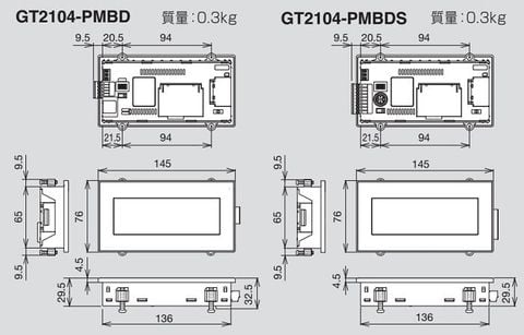  Màn hình HMI Mitsubishi GT2104-PMBDS 