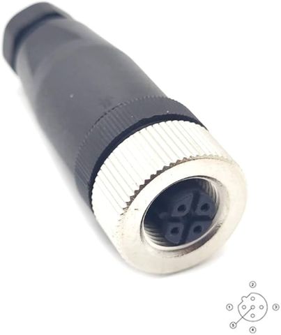  Đầu nối cảm biến M12 Code B vỏ nhựa 