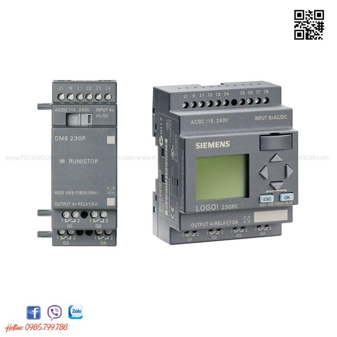 Modun DM8 |Logo Siemens 230RC | modun mở rộng Logo Siemens – PLCSAIGON