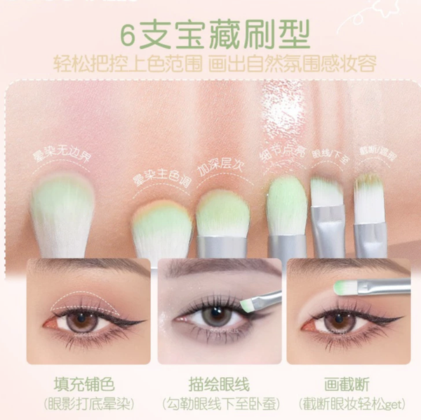  Bộ 6 Cọ Trang Điểm Mắt GOGO TALES Palm Cute GT563 - GogoTales 