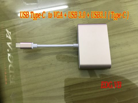 Cáp chuyển TYPE-C sang VGA + USB
