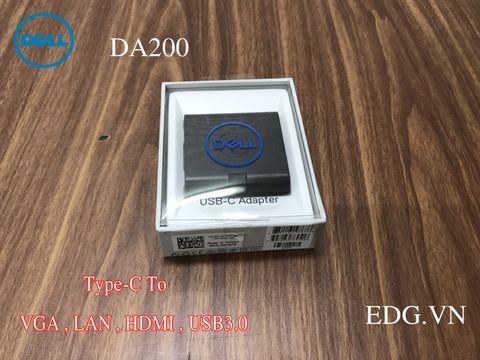 Bộ chuyển đổi Dell DA200 USB-C 4 in1