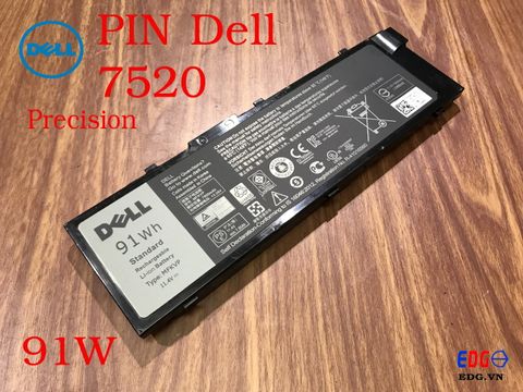 Pin laptop Dell 7520 91w