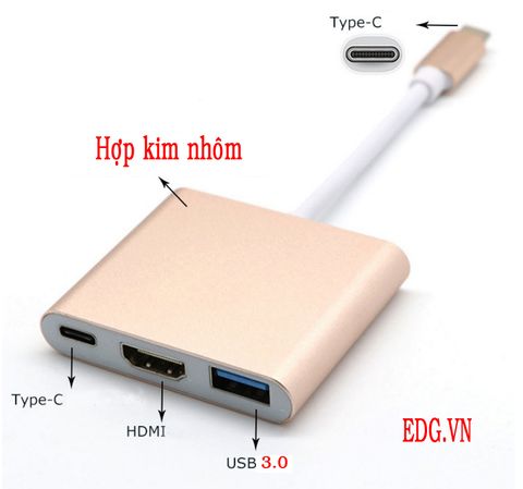 Cáp chuyển Type-C sang HDMI + USB