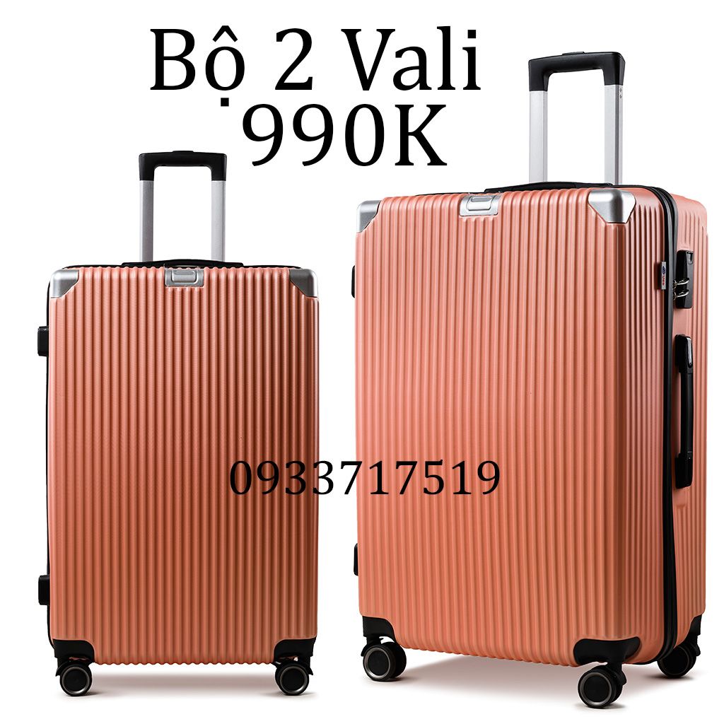 Bộ 2 Vali Chống Va Đập Tốt U218 Hồng Gold