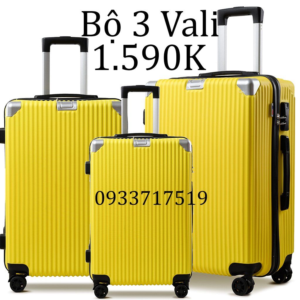 Bộ 3 Vali Chống Va Đập Tốt U218 Vàng