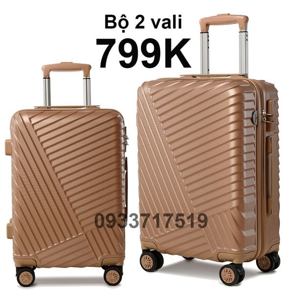 Bộ 2 Vali Chống Va Đập Tốt S503 Đồng