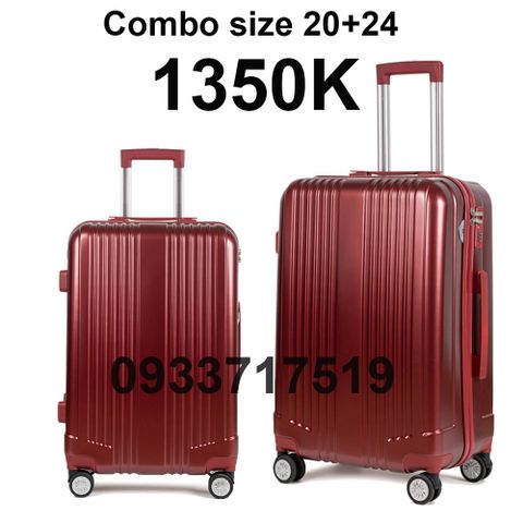 Bộ 2 Vali Chống Va Đập H603 Đỏ