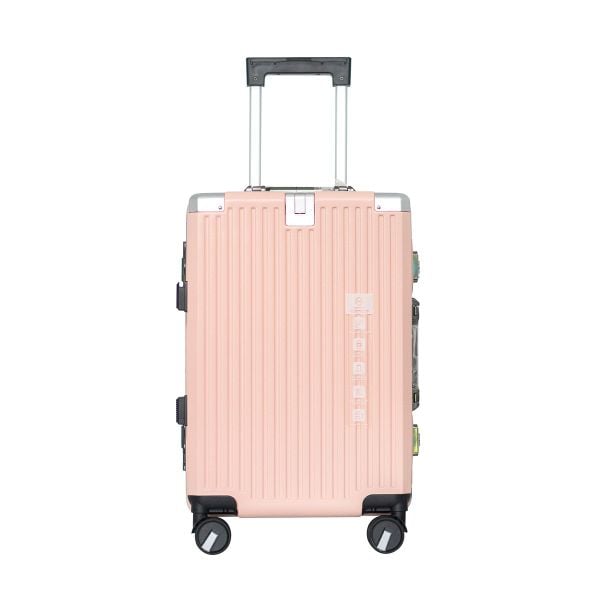 Vali Khung Nhôm Khóa Sập H6009 Size 20 Hồng Nhạt