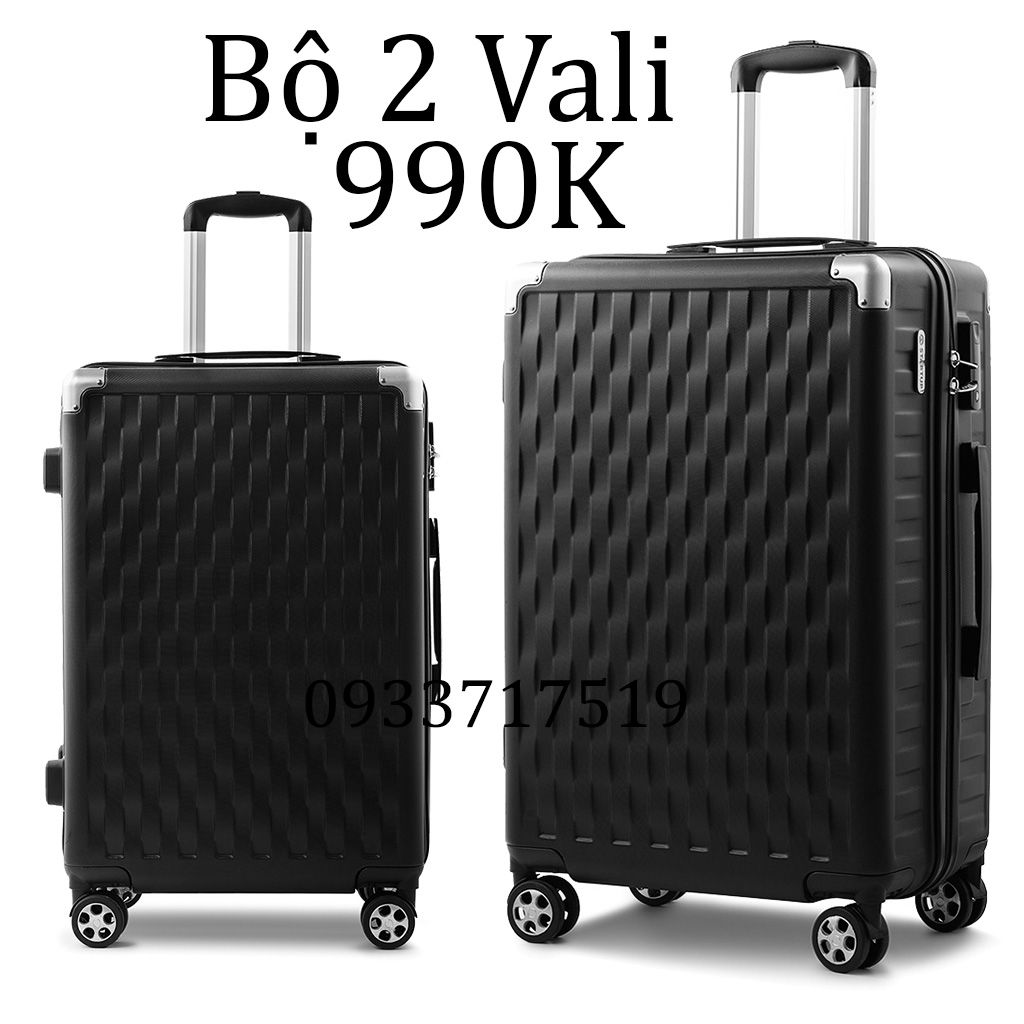 Bộ 2 Vali Chống Va Đập Tốt S522 Đen