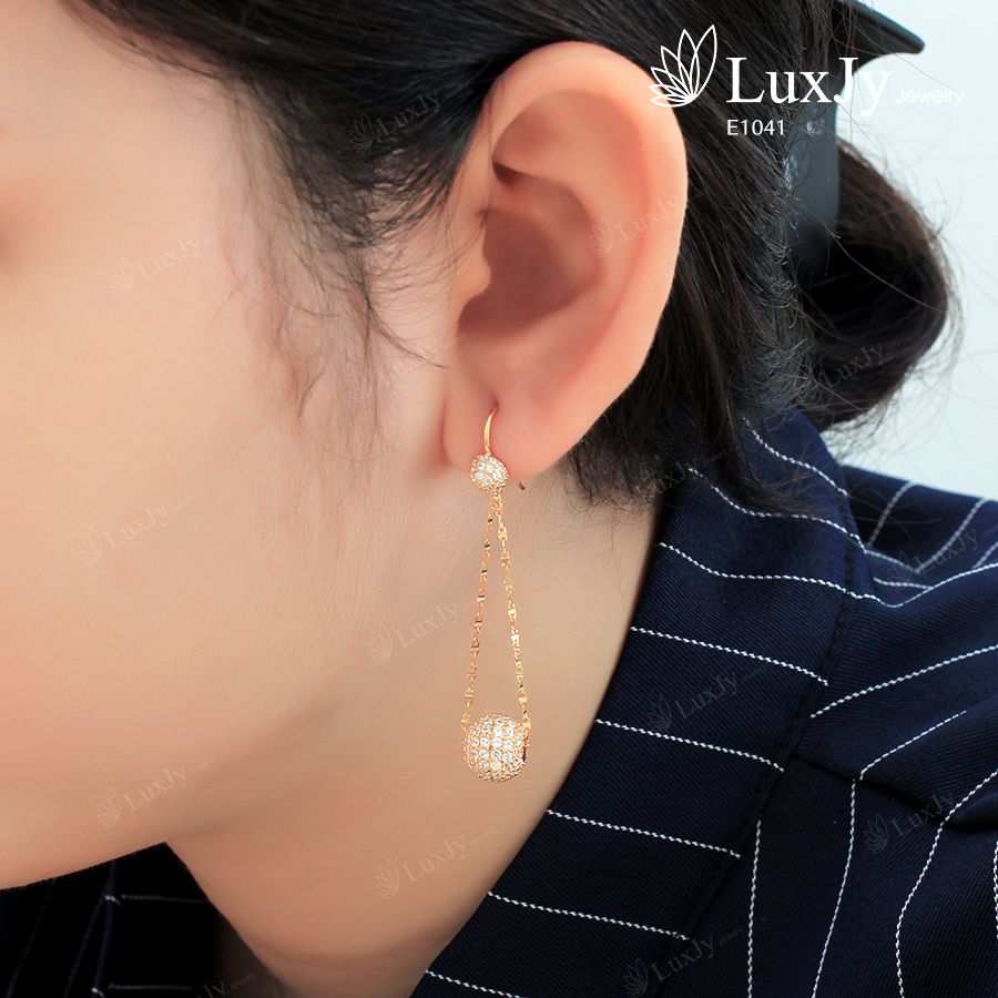 Hoa tai nữ đính đá cao cấp - E1041