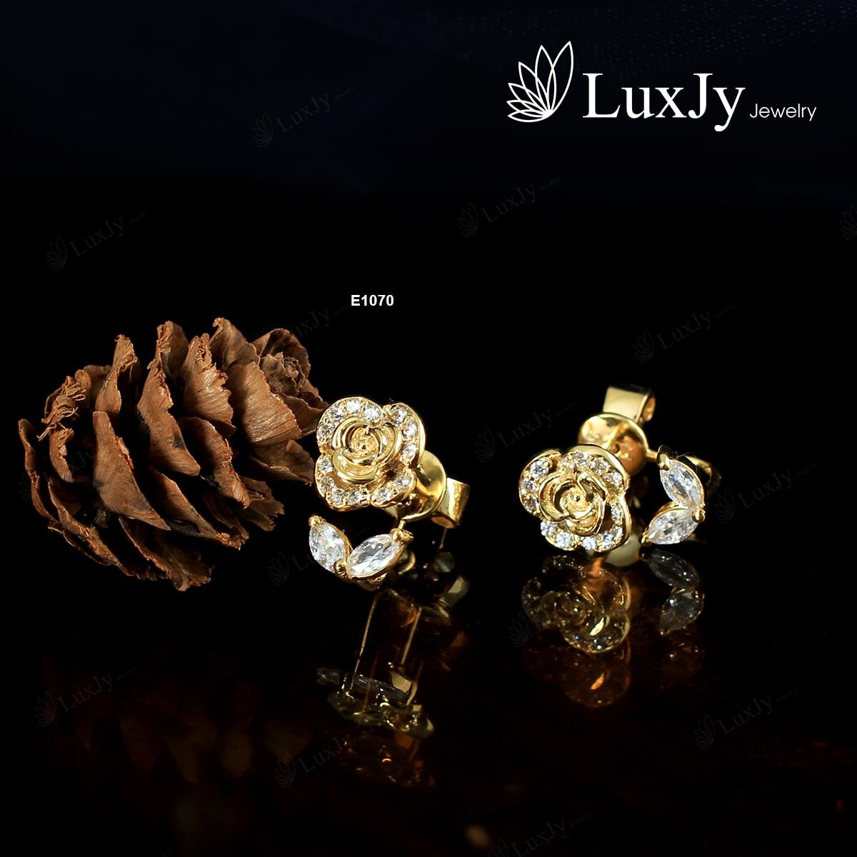 Hoa tai nữ đính đá - E1070