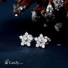 Hoa tai nữ đính Kim cương Moissanite - E1085