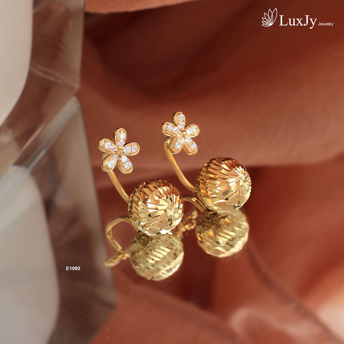 Hoa tai nữ đính đá cao cấp - E1092