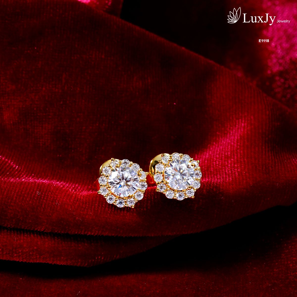 Hoa tai nữ đính đá cao cấp - E1118