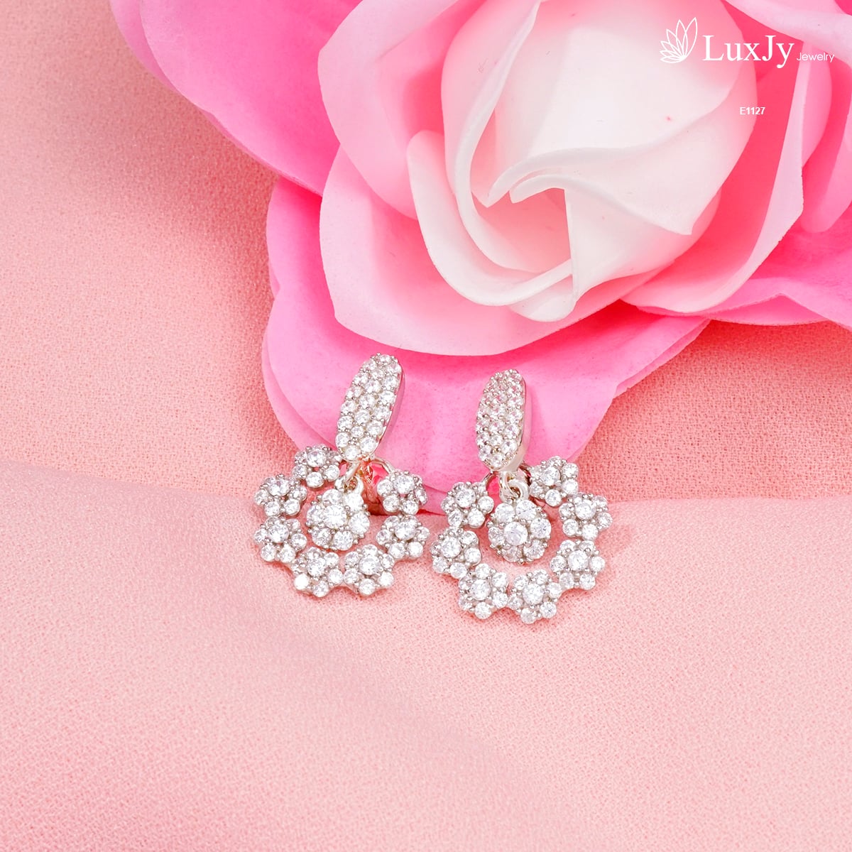 Hoa tai nữ đính đá cao cấp - E1127