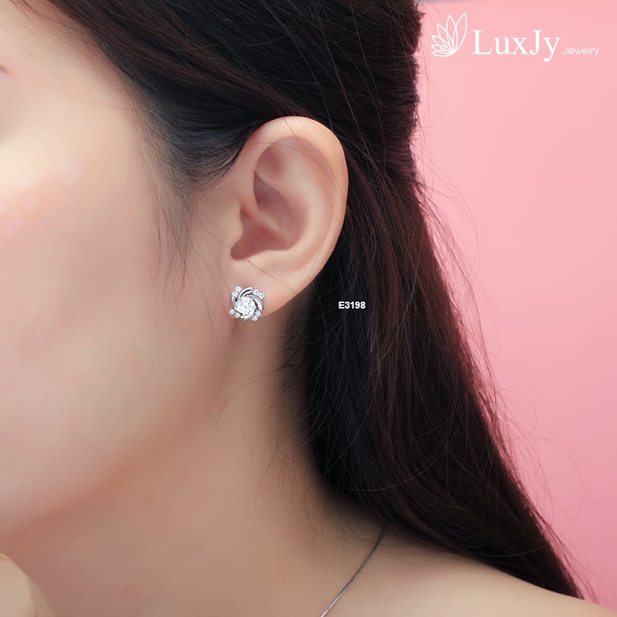Hoa tai đính đá cao cấp - E3198