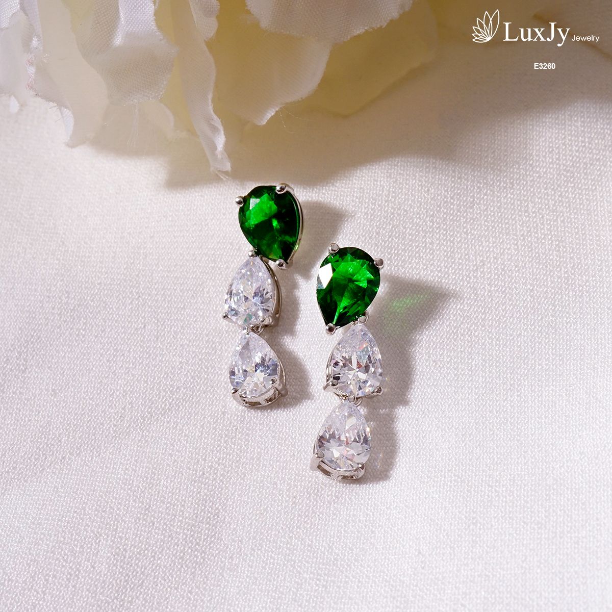 Hoa tai đính đá cao cấp - E3260