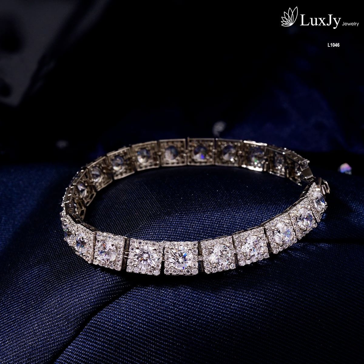 Vòng tay đính Kim cương Moissanite - L1046