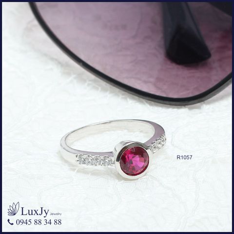  Nhẫn Nữ Đính Đá Ruby - R1057 