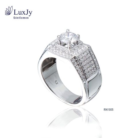  Nhẫn vàng Nam đính Kim cương Moissanite RN1005 