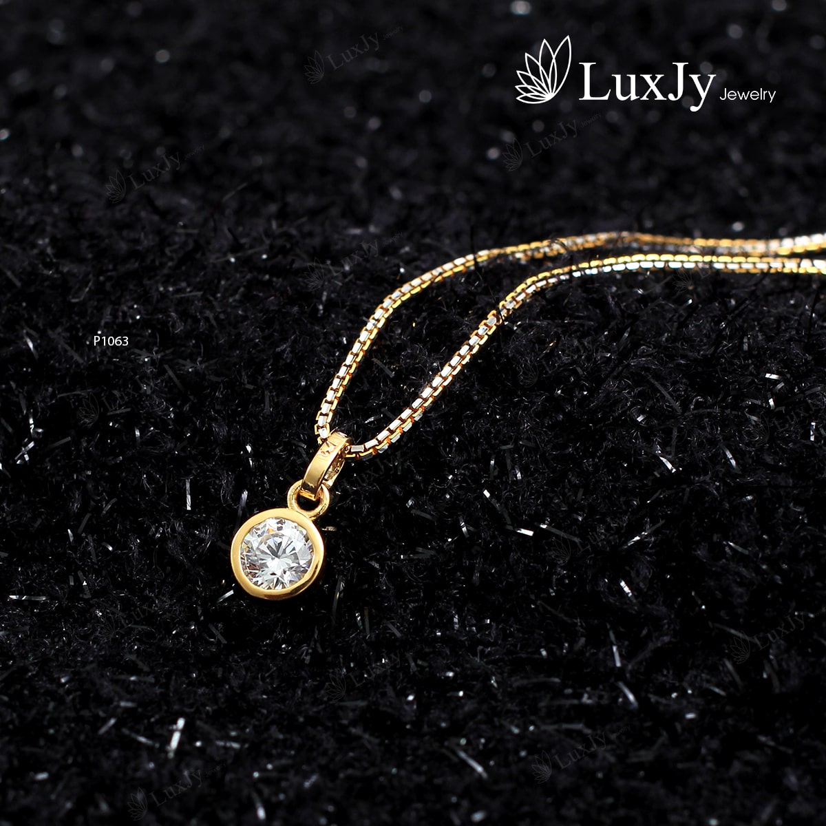 Mặt dây chuyền đính KC Moissanite - P1063