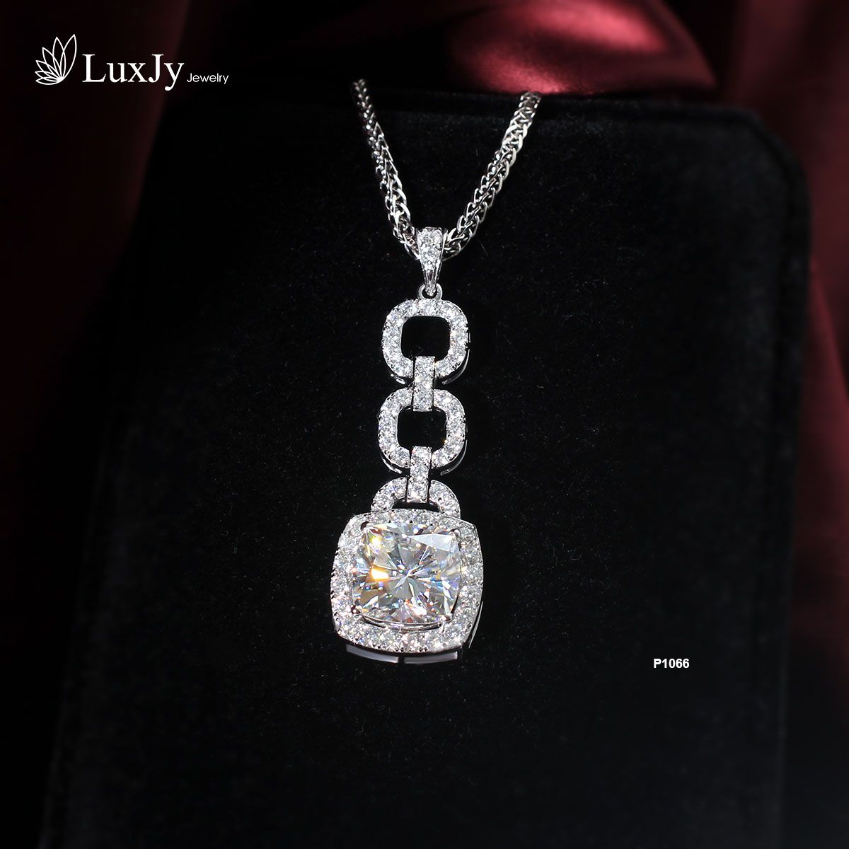 Mặt dây chuyền đính KC Moissanite - P1066