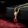 Mặt dây đính đá Ruby - P3151