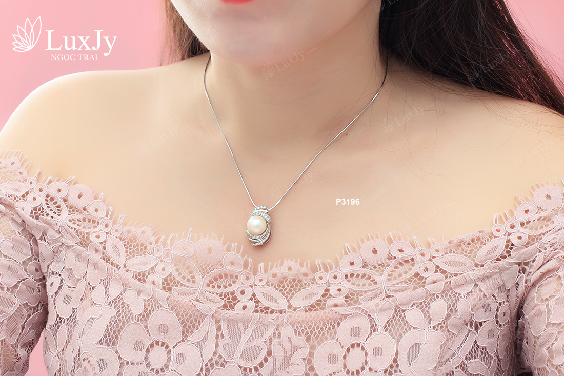 Mặt dây nữ đính ngọc trai - P3196
