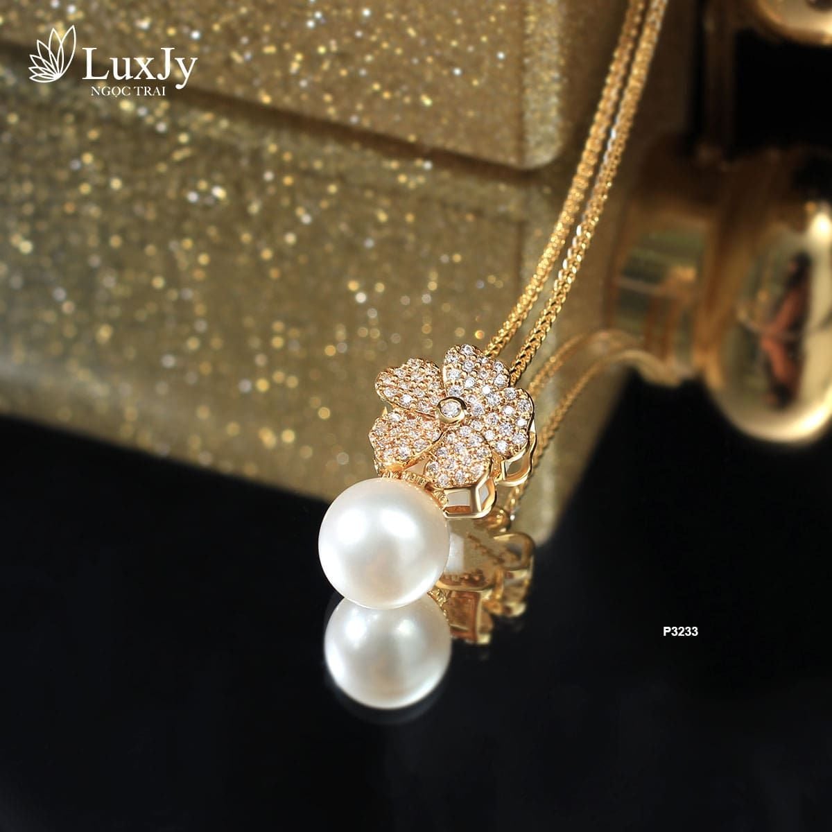 Mặt dây chuyền nữ đính ngọc trai nước ngọt - P3233