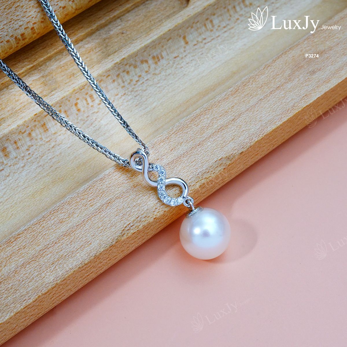 Mặt dây nữ đính ngọc trai nước ngọt - P3274