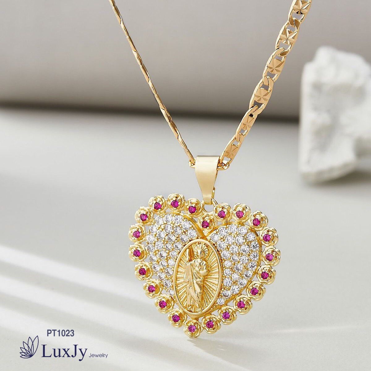 Mặt dây chuyền Thánh giá đính đá cao cấp - PT1023