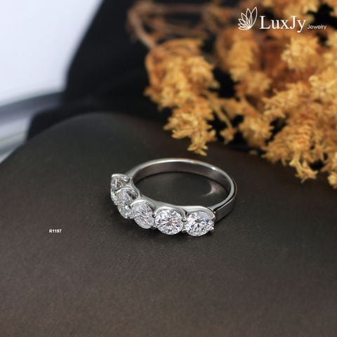  Nhẫn nữ đính Kim cương Moissanite - R1197 