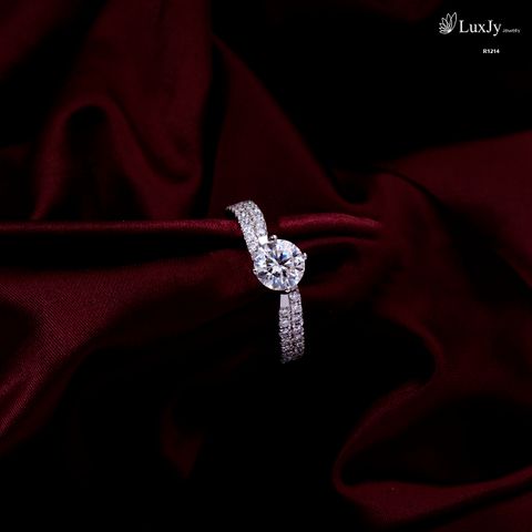  Nhẫn nữ đính Kim cương Moissanite - R1214 