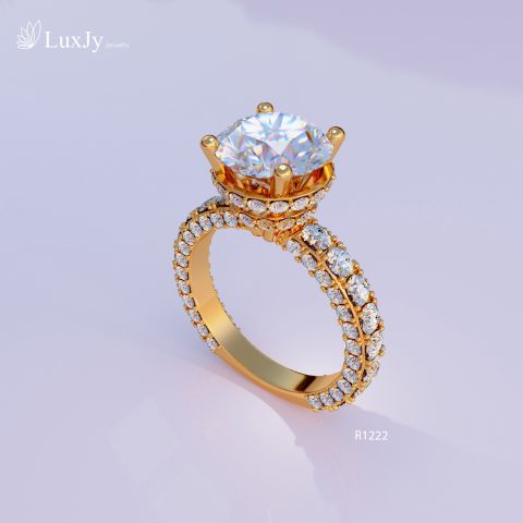  Nhẫn nữ đính Kim cương Moissanite - R1222 