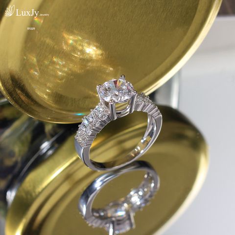  Nhẫn nữ đính Kim cương Moissanite - R1229 