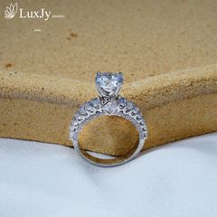 Nhẫn nữ đính Kim cương Moissanite - R1257