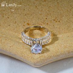 Nhẫn nữ đính Kim cương Moissanite - R1257