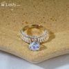 Nhẫn nữ đính Kim cương Moissanite - R1257