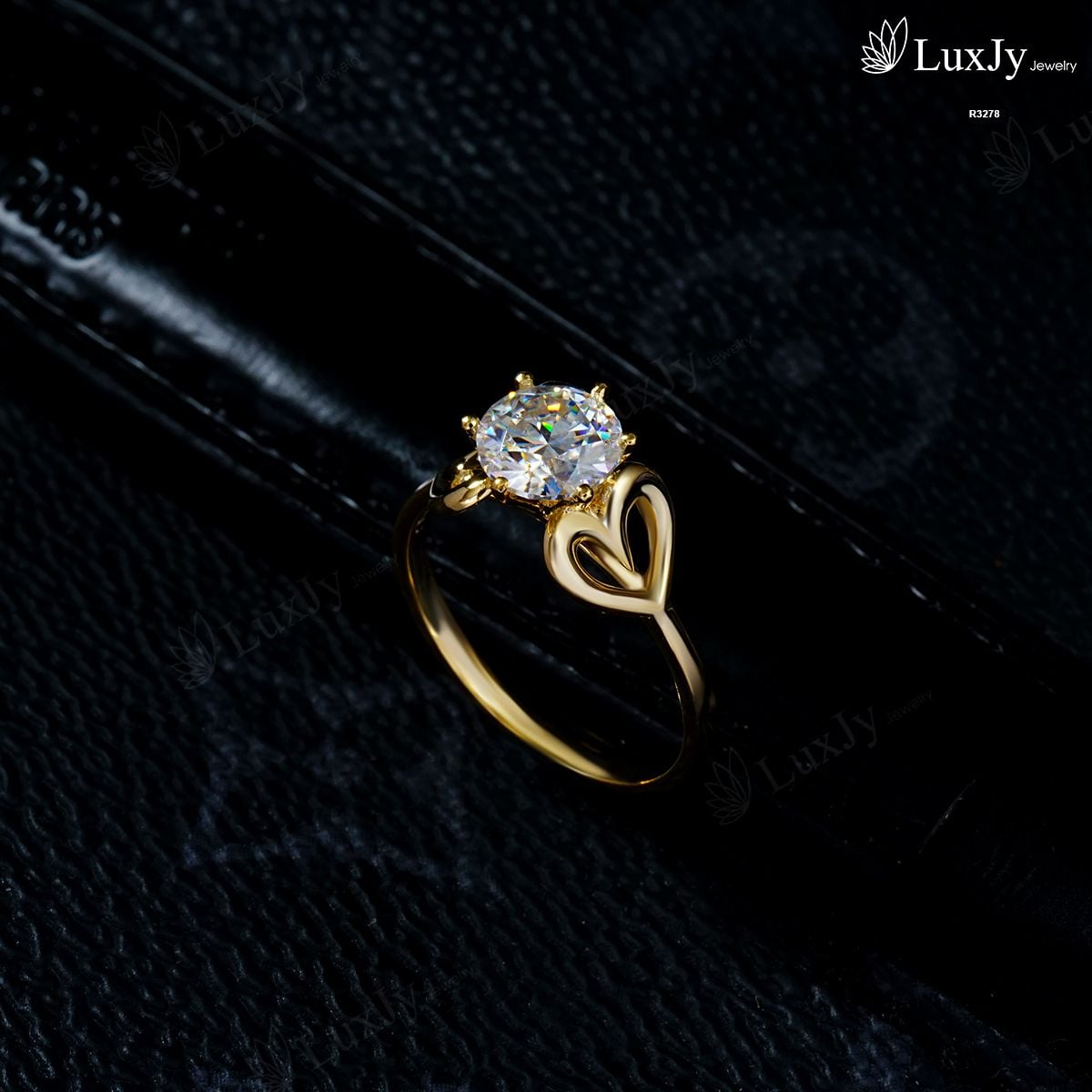 Nhẫn nữ đính Kim cương Moissanite - R3278