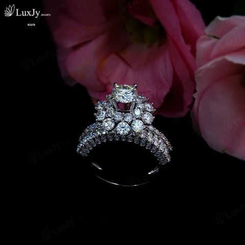  Nhẫn nữ đính Kim cương Moissanite - R3279 