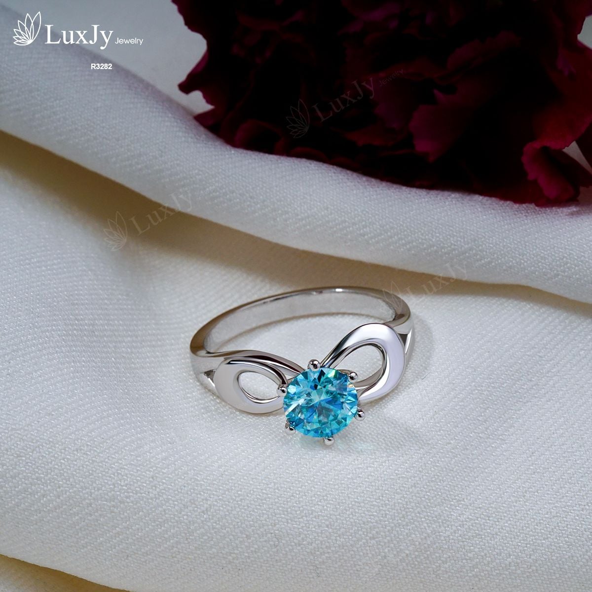 Nhẫn nữ đính Kim cương Moissanite - R3282