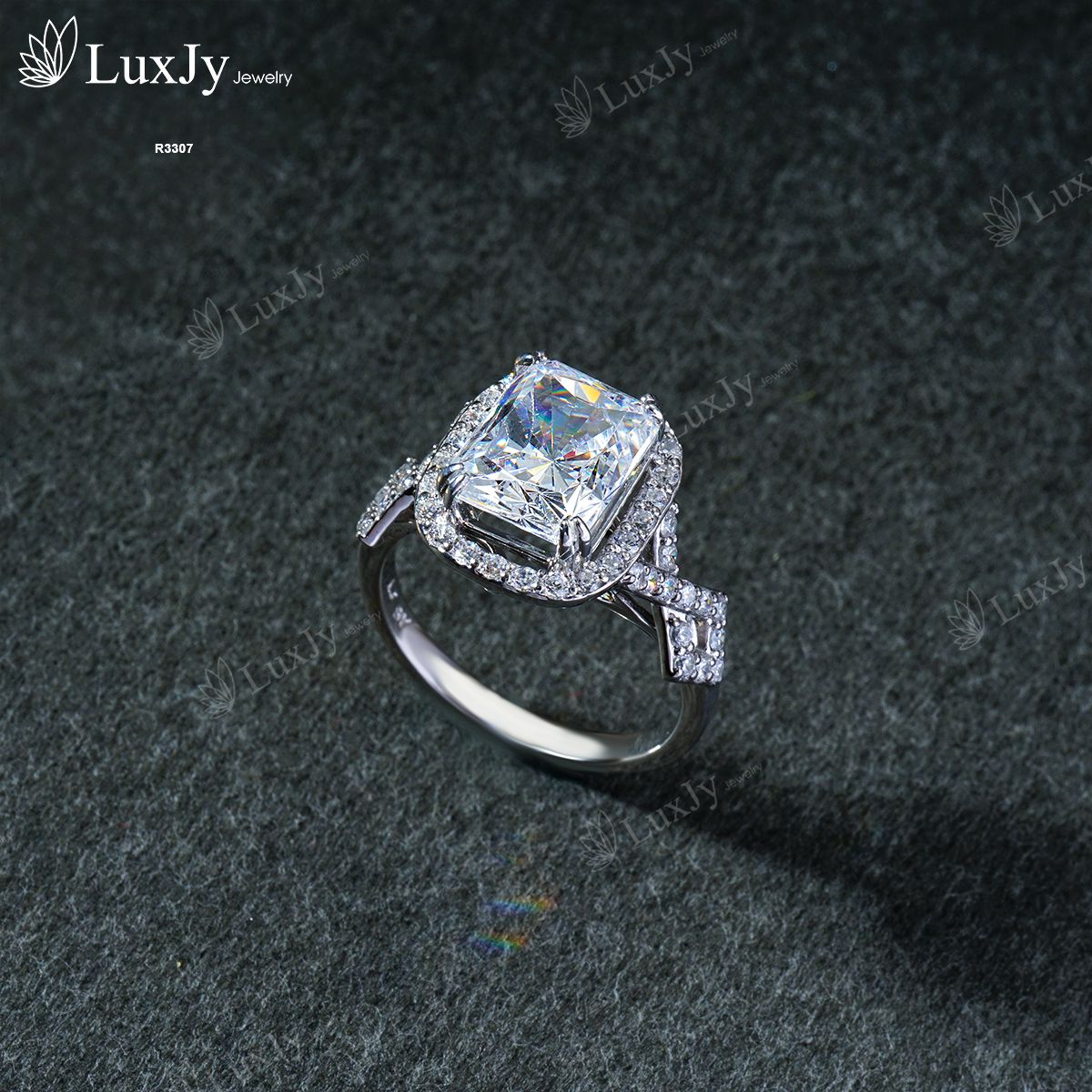 Nhẫn nữ đính Kim cương Moissanite - R3307