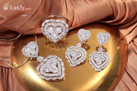  Bộ trang sức đính Kim cương Moissanite - S3251 